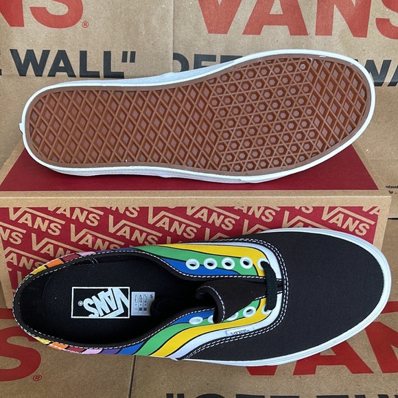 Vans Authentic Fefract Black/True White/Multi Men’s - Picture 4 of 16